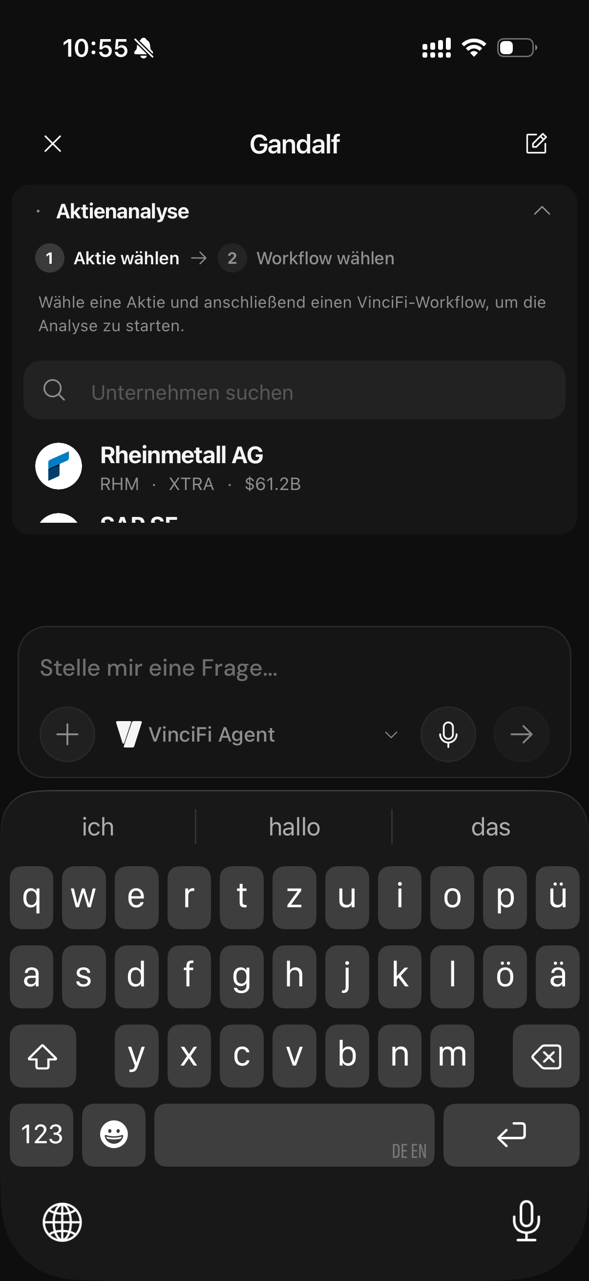 Eine Frage an Gandalf, den KI-Analysten